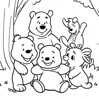 Winnie The Pooh Jugueton Y Amigos Pagina Para Colorear 113477 49511