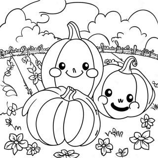 Pagina Para Colorear De Un Parche De Calabazas Decorativas 113504-49533