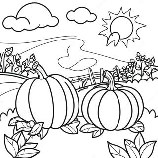 Pagina Para Colorear De Un Parche De Calabazas Decorativas 113504-49534