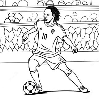 Pagina Para Colorear De Ronaldinho Driblando Un Balon De Futbol 113887-49822