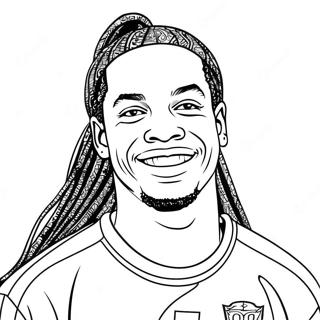 Pagina Para Colorear De Ronaldinho Con Su Sonrisa Caracteristica 113889-49829