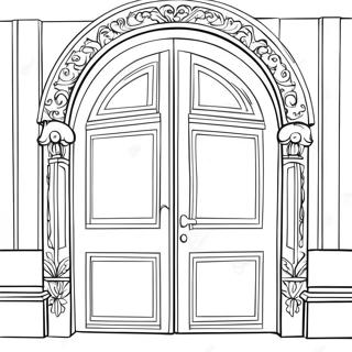 Pagina Para Colorear De Puerta De Madera Colorida 114092-49981