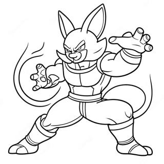 Pagina Para Colorear De Beerus En Pose De Batalla 114118-50001