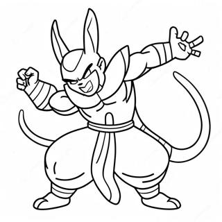 Pagina Para Colorear De Beerus En Pose De Batalla 114118-50002