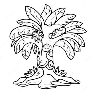 Pagina Para Colorear Del Arbol Colorido De Chicka Chicka Boom Boom 114143-50023