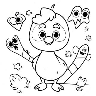 Pagina Para Colorear De Los Divertidos Personajes De Chicka Chicka Boom Boom 114144-50028