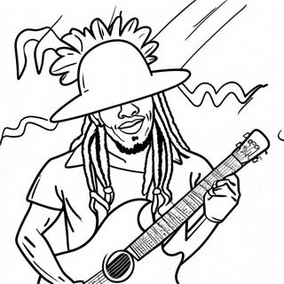 Pagina Para Colorear De Musica Reggae Jamaicana 114272-50125