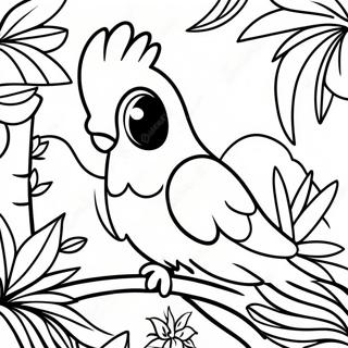 Pagina Para Colorear De Un Loro Jamaicano En La Jungla Tropical 114273 50130