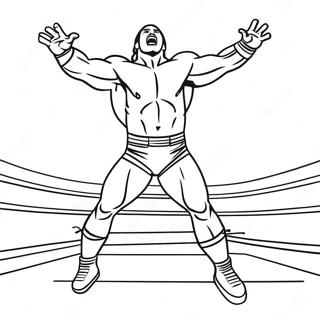 Pagina Para Colorear De Luchador De Wwe Saltando Sobre Oponente 114450-50262