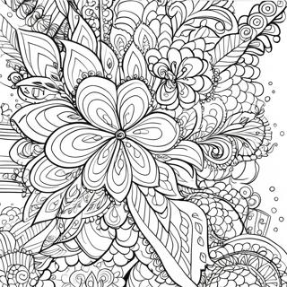 Pagina Para Colorear Con Tatuaje Floral De Henna 114582-50369