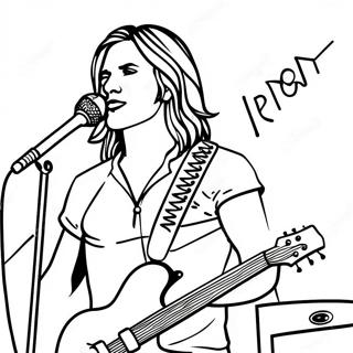 Pagina Para Colorear De Cantante Principal De Banda De Rock 114816-50554