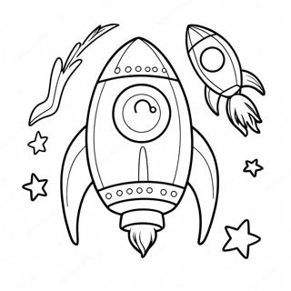 Pagina Para Colorear De Cohete Con Astronautas 114945-50653