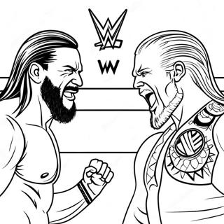 Página Para Colorear De Épico Combate Por El Campeonato De Wwe Páginas Para Colorear