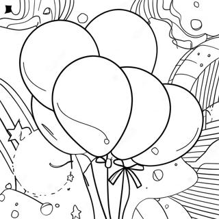 Pagina Para Colorear De Globos De Cumpleanos Coloridos 115587-51142