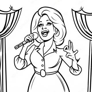 Pagina Para Colorear De Dolly Parton Cantando En El Escenario 115613-51163