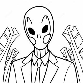 Slenderman Páginas Para Colorear