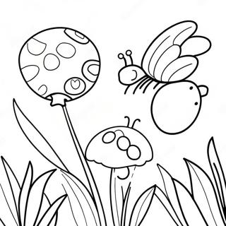 Pagina Para Colorear De Boton Y Mariquita 115822-51334