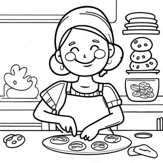 Pagina Para Colorear De Nana Horneando Galletas 115948 51425