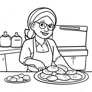 Pagina Para Colorear De Nana Horneando Galletas 115948 51426