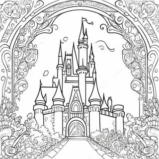 Pagina Para Colorear De Castillo Disney Intrincado 116002 51473
