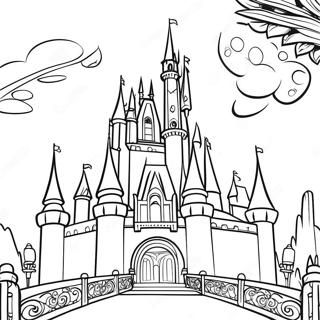 Pagina Para Colorear De Castillo Disney Intrincado 116002 51475