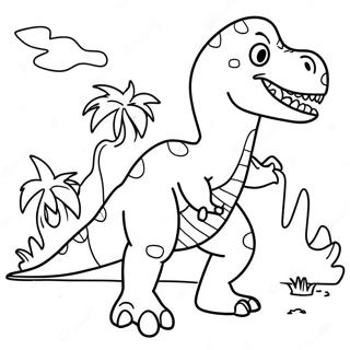 Pagina Para Colorear De Un Dinosaurio Aterrador 116179-51598