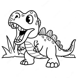 Pagina Para Colorear De Un Dinosaurio Aterrador 116179-51599