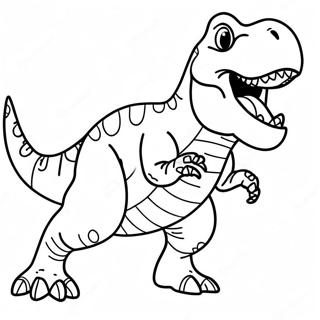 Pagina Para Colorear De Un Feroz T Rex Rugiendo 116180-51601