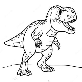 Pagina Para Colorear De Un Feroz T Rex Rugiendo 116180-51602