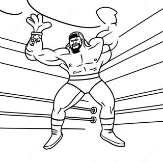 Pagina Para Colorear De Luchador De Wwe Saltando Sobre Oponente 116232-51643