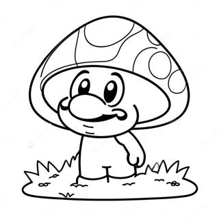 Pagina Para Colorear Del Hongo De Mario Bonito 116491-51841