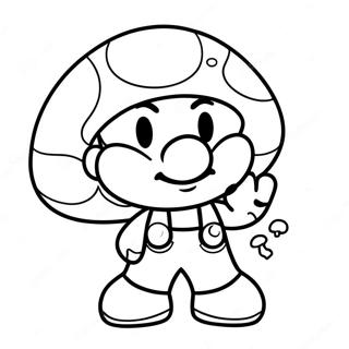 Pagina Para Colorear Del Hongo De Mario Colorido 116492-51848