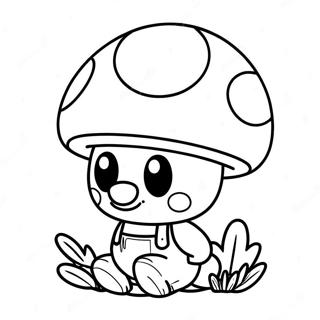 Pagina Para Colorear Del Hongo De Mario Colorido 116492-52009