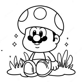 Pagina Para Colorear Del Hongo De Mario Feliz 116493-51850