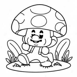 Pagina Para Colorear Del Hongo De Mario Feliz 116493-51852