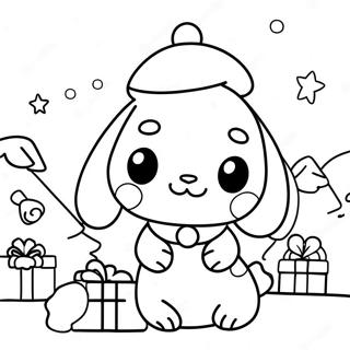 Cinnamoroll Navidad Páginas Para Colorear