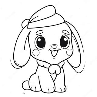 Pagina Para Colorear De Cinnamoroll Con Gorro De Santa 116824-52267