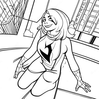 Pagina Para Colorear De Gwen Stacy En Disfraz De Spider Man 116979-52387