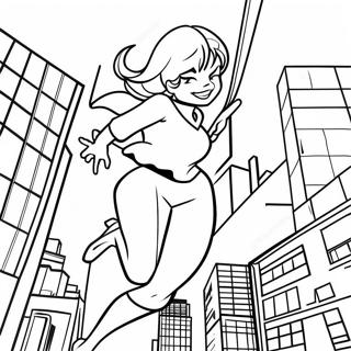 Pagina Para Colorear De Gwen Stacy Balanceandose Por La Ciudad 116982-52397