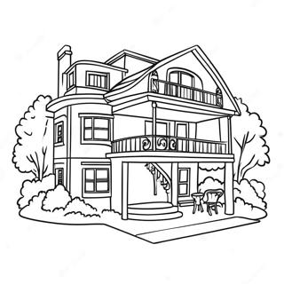 Pagina Para Colorear De La Casa De Ensueno De Barbie Clasica De Los 90 117313-52641