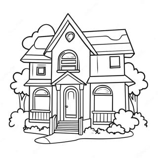 Pagina Para Colorear De La Casa De Ensueno De Barbie Clasica De Los 90 117313-52642