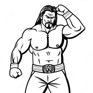 Pagina Para Colorear De Wwe En Pose De Accion De Superestrella 117701-52934