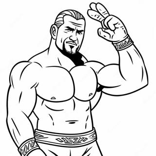 Pagina Para Colorear De Wwe En Pose De Accion De Superestrella 117701 52935