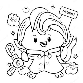 Pagina Para Colorear De Una Tarjeta Linda Para El Dia Del Padre 118422-53494