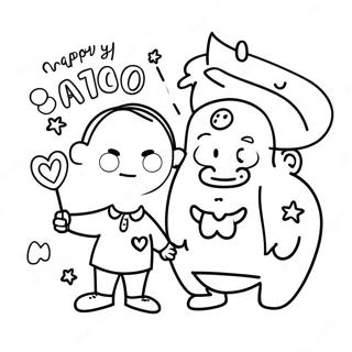 Pagina Para Colorear De Una Tarjeta Linda Para El Dia Del Padre 118422-53496