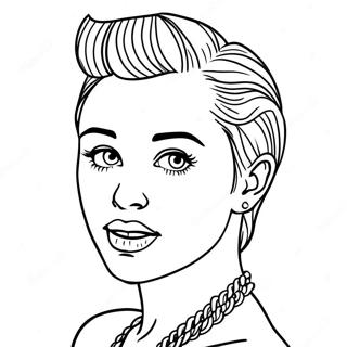 Pagina Para Colorear De Miley Cyrus 118446-53623