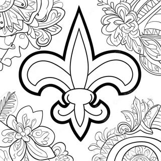 Pagina Para Colorear Del Logo De Los New Orleans Saints 119012-54065