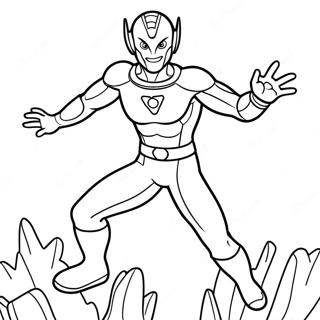 Ultraman Con Fondo Colorido Para Colorear 119373-54354