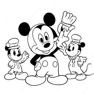 Pagina Para Colorear De Mickey Mouse Jugando Con Amigos 1194-2589