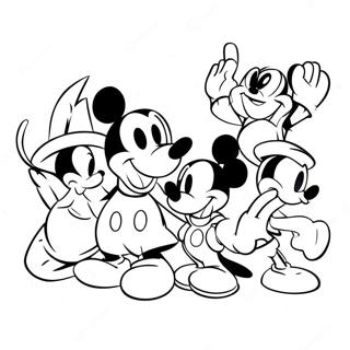 Pagina Para Colorear De Mickey Mouse Jugando Con Amigos 1194-2591